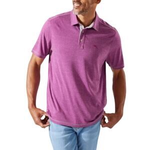Tommy Bahama Men's Paradiso Cove Polo Shirt Nebula Purple Tencel Blend Sz XL